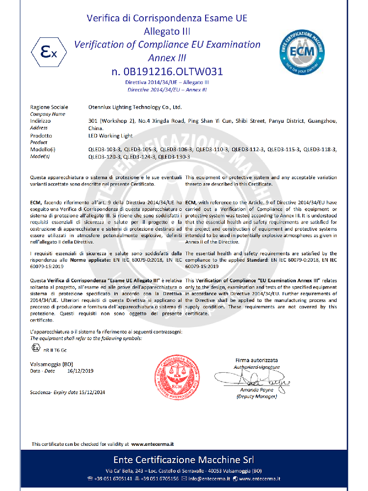 Explosion-proof Certificate