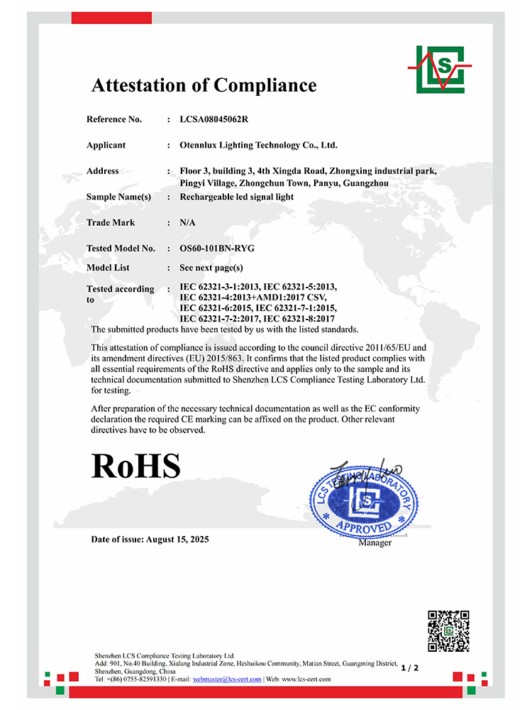 ROHS-Certificate